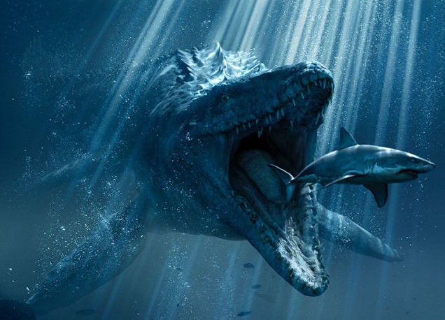 Jurassic World - only in here that mosasaurus is so big