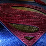 Superman suit closeup: chest