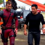 Ryan Reynolds in Deadpool costume for on-set interview, and Mario Lopez