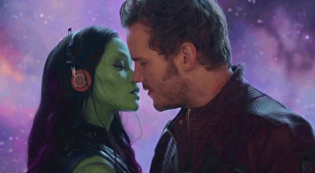 Peter Quill and Gamora in GotG
