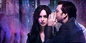 Krysten Ritter and David Tennant in Jessica Jones