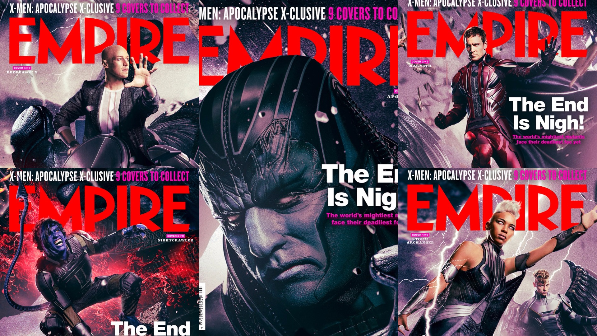 Empire Magazine covers for X-Men Apocalypse