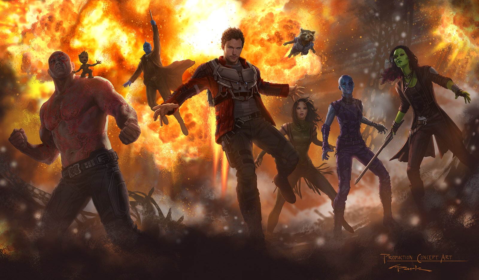 Guardians of the Galaxy: Vol. II concept art, featuring Mantis!