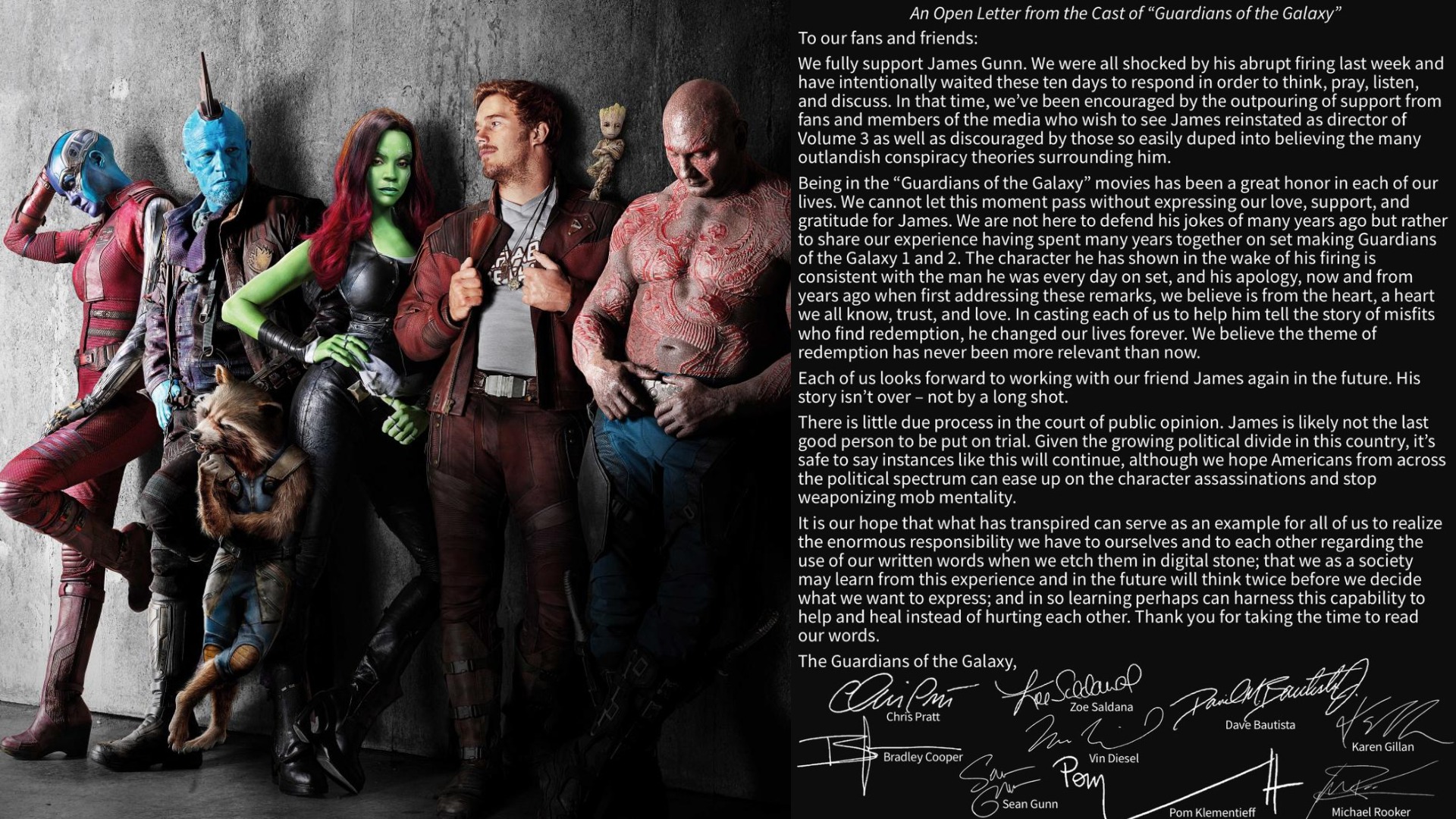 James Gunn Defends Chris Pratt After Marvel Fans Petition to