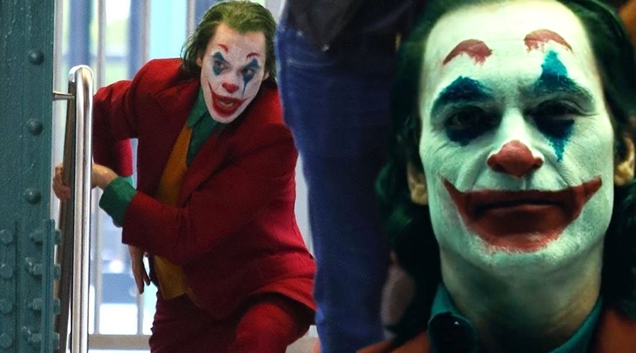 Joaquin Phoenix's Joker is back at the subway station in the new set videos!