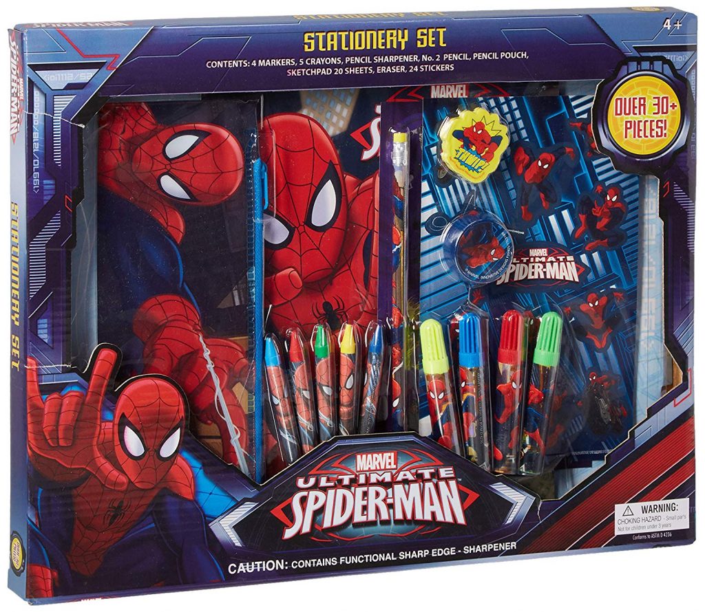 NEW Marvel Ultimate Spider-Man 7 Piece Fun Calculator Set and Notebook Pencils