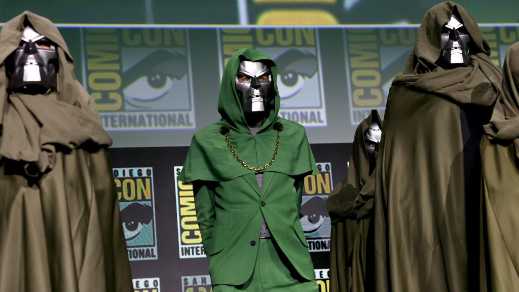 Robert Downey Jr. on stage as Doctor Doom at San Diego Comic Con 2024 - Marvel Studios