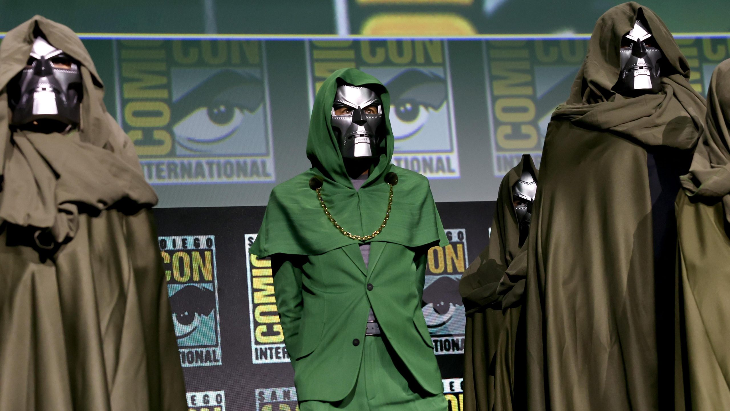 Robert Downey Jr. on stage as Doctor Doom at San Diego Comic Con 2024 - Marvel Studios
