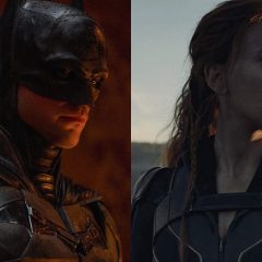 Robert Pattinson as Batman / Scarlett Johansson as Black Widow