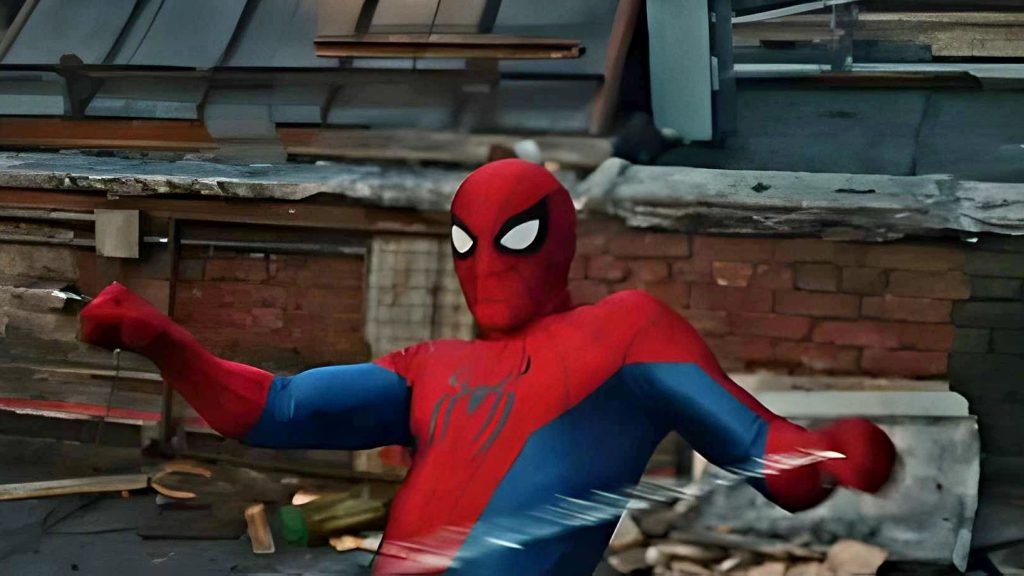 Tom Holland as Spider-Man in his new suit in Spider-Man: Brand New Day