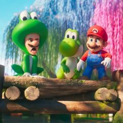 Luigi, Mario and Yoshi in The Super Mario Galaxy Movie.