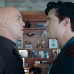 Lux Luthor and Superman facing off in Superman (2025)