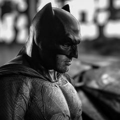 Behind the scenes photo of Ben Affleck as Batman