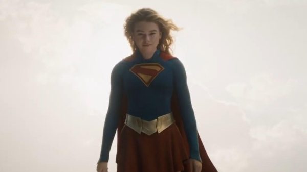 Milly Alcock as Supergirl flying